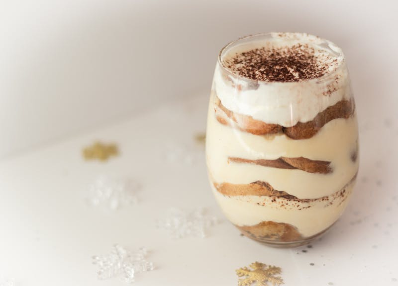 tiramisu dessert at pizza luce restaurant
