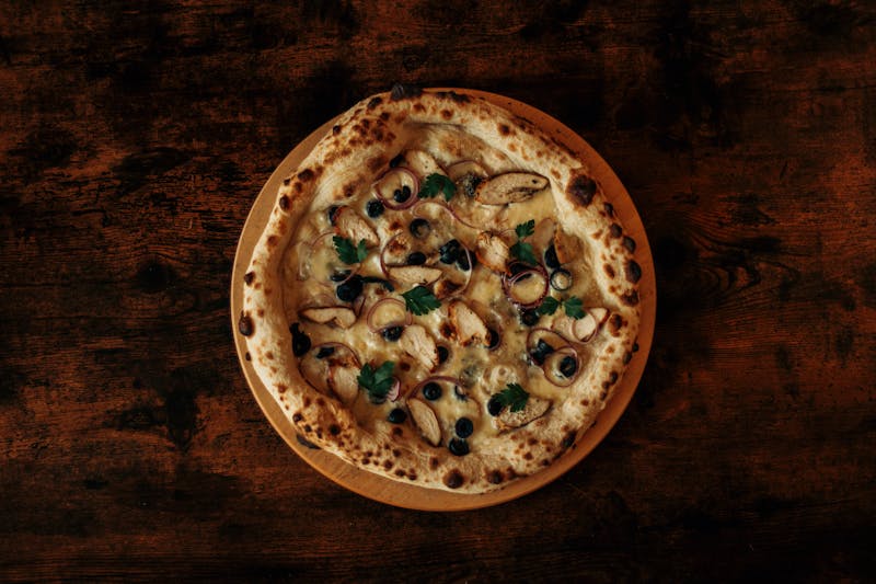 pizza luce truffle mushroom white pizza